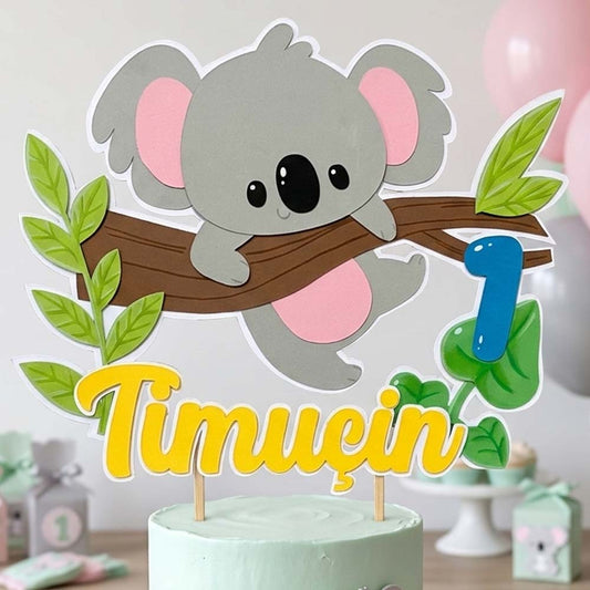 Cake topper personnalisé "koala" Papier